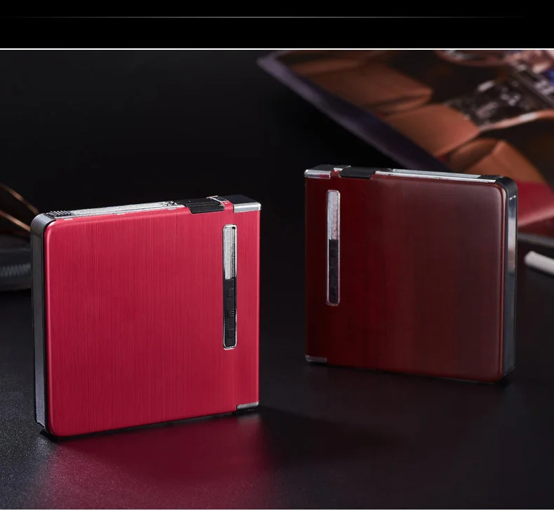 20 Алюминиевый сплав Автоматический чехол для сигарет usb зарядка зажигалка Прикуриватель