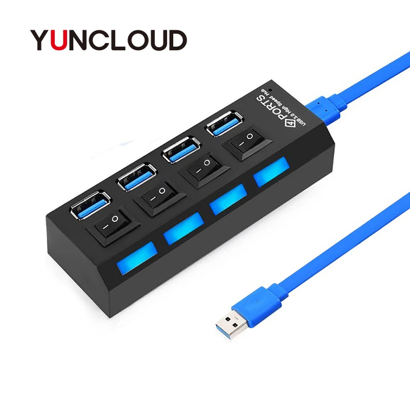 USB концентратор YUNCLOUD 3 0 4 порта 5 Гбит/с|USB-хабы| |