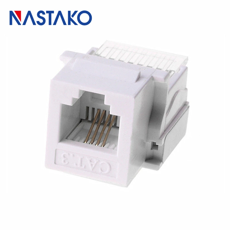 CAT3 Keystone коннектор телефонный модуль Jack инструмент free RJ11 6P4C 4 проводной кабель