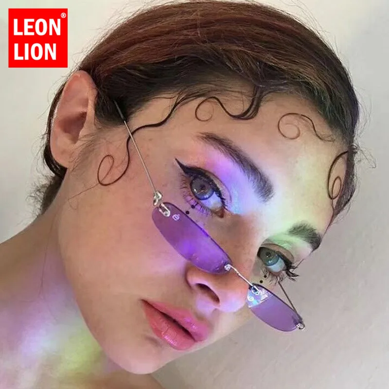 LeonLion 2021 маленькие солнцезащитные очки в оправе для женщин поляризационные