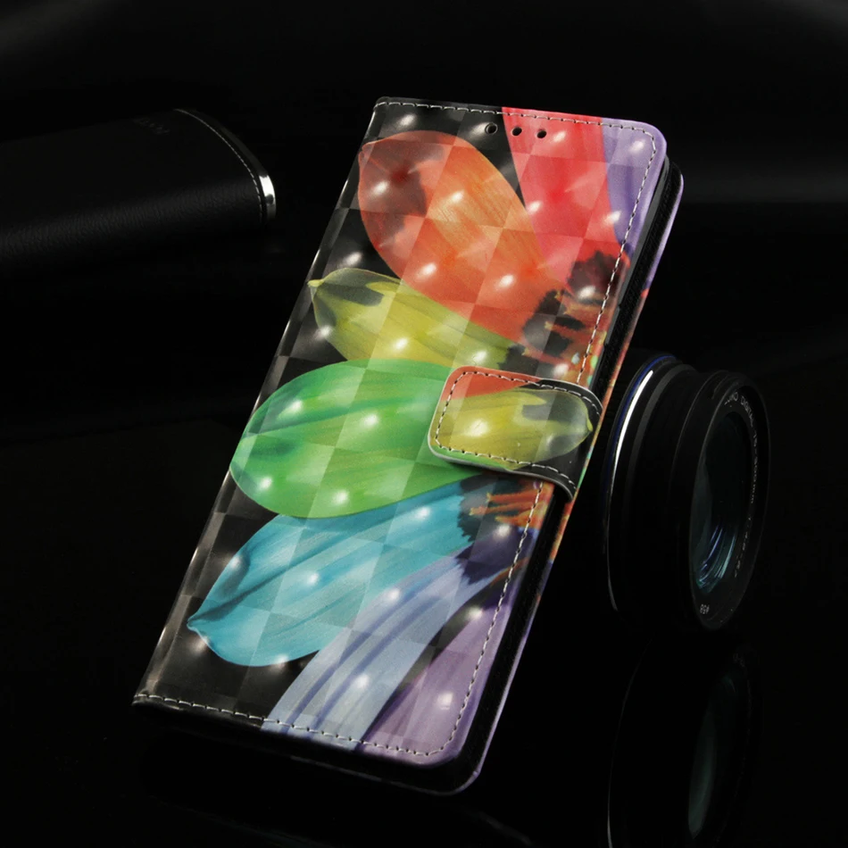 Бумажник с отделением для карт и рисунком с откидной крышкой для samsung Galaxy S9 плюс S10 S10e Note 8 9 задняя крышка Fundas для iPhone XS Max XR X чехлы для телефонов