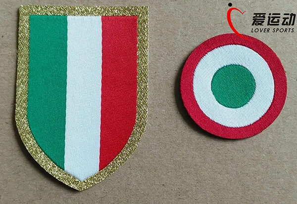 Итальянские футбольные нашивки 14 19 красная coppa Italia круглые Scudetto + итальянские