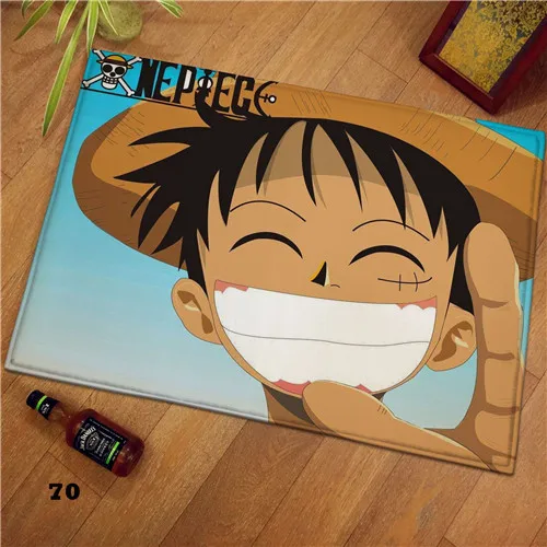 Style 17 Аниме Луффи one piece Team Коврик для двери кружка манга плюшевый напольный ковер для комнаты коврик нескользящий коврик косплей подарок - Цвет: Style 17