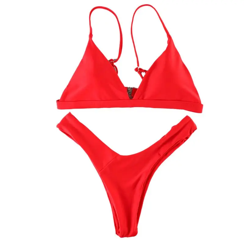 Женский комплект бикини из двух предметов с глубоким треугольным вырезом и