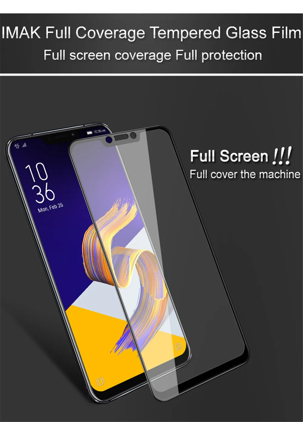 Imak ZenFone 5Z 5 Z стеклянная пленка 6," Полное покрытие из закаленного стекла для Asus ZenFone 5Z 5 Z ZE620KL ZS620KL Защитное стекло для экрана