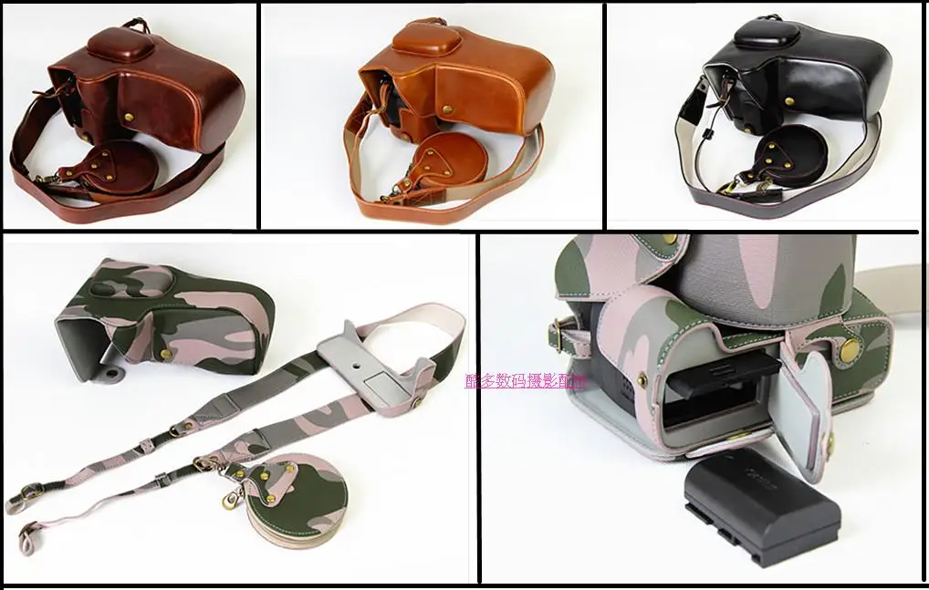 Кожаный чехол для камеры Canon EOS 500D 550D 1000D 1100D 1200D 1300D 18 55 мм|lens bag|leather camera casecamera case |