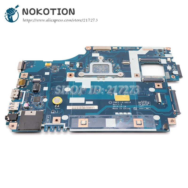 NOKOTION для acer aspire E1-510 E1-510-2500 Материнская плата ноутбука Z5WE3 LA-A621P NBC3A11001 DDR3L N2920 Процессор
