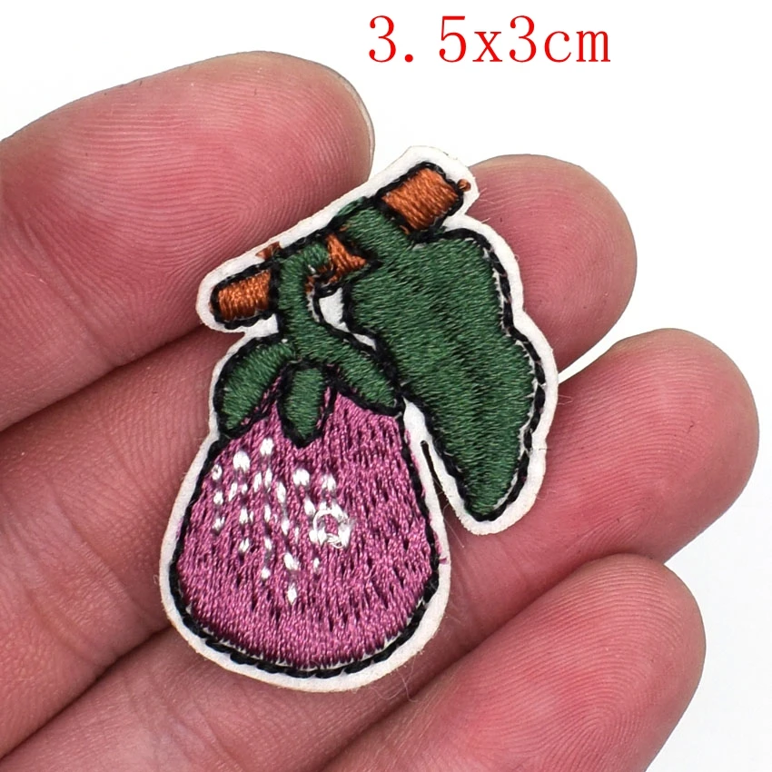 2 шт. вышитая нашивка из баклажан аппликация тканевая для одежды обувь сумки