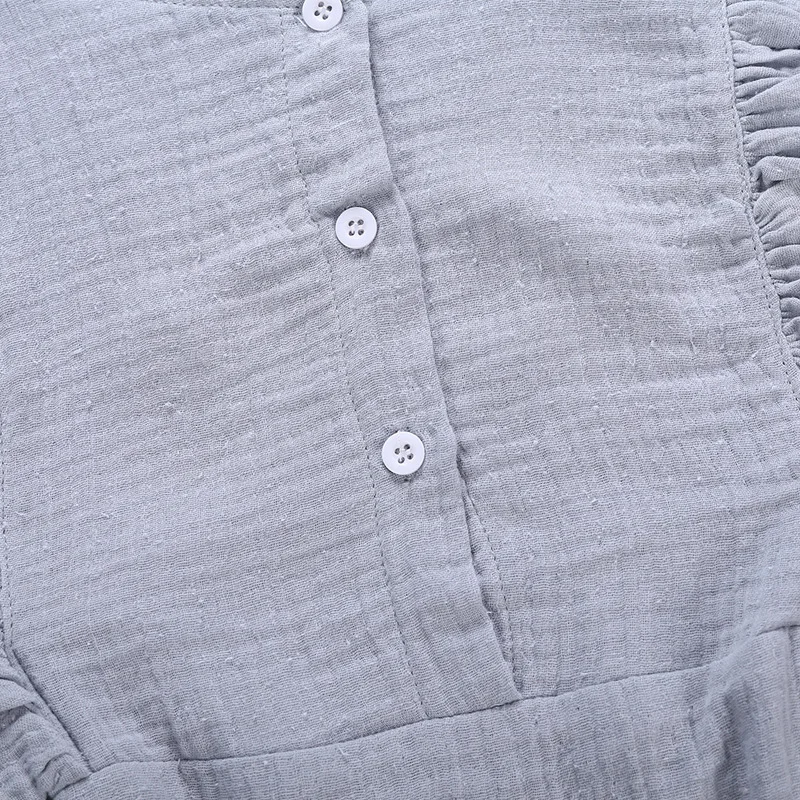 Новинка 2018 летние детские комбинезоны для девочек льняной комбинезон детская