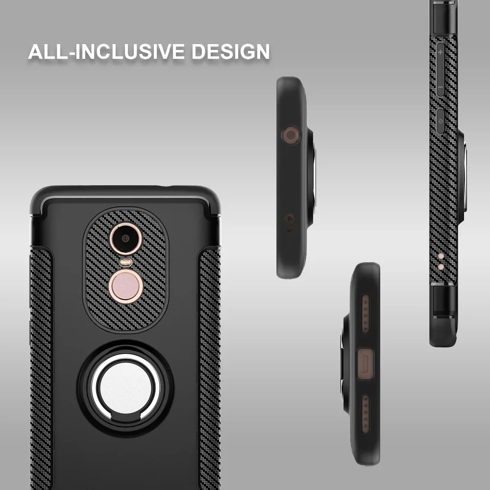 VBNM Soft Silicon Cases For xiomi xiaomi redmi note 4 Case note4 Hard PC Ring armor Cover xaomi 4X |