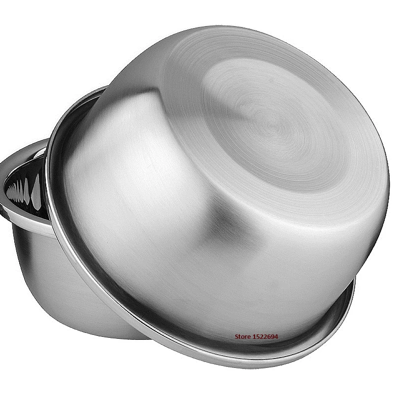 Миска из нержавеющей стали с плоским основанием для смешивания салата|steel