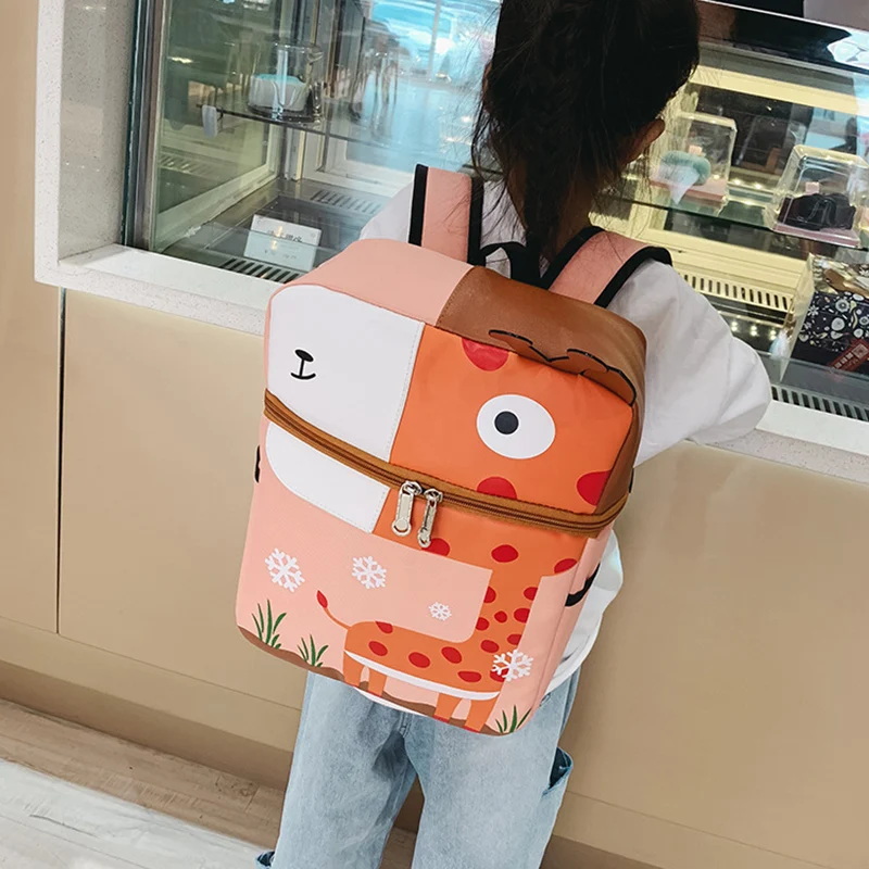 Школьная сумка рюкзак с изображением животных из мультфильма для девочек и