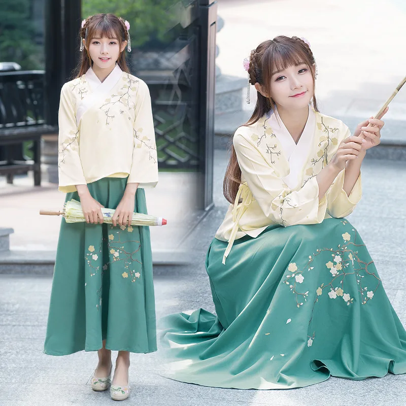 2019 Новая китайская Классическая танцевальная одежда hanfu древний костюм