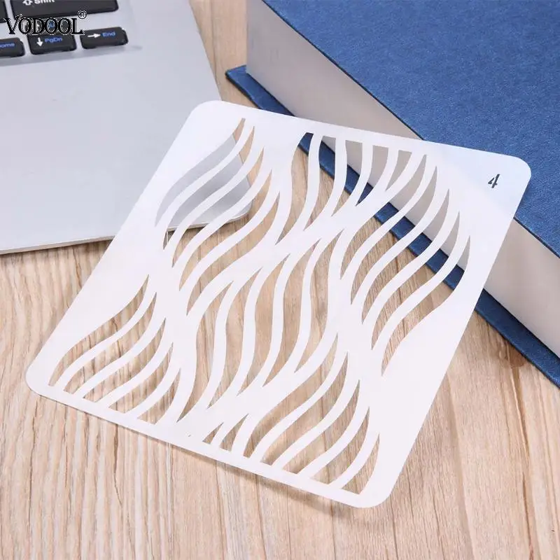HollowPlastic волновой шаблон трафареты многослойная живопись DIY Скрапбукинг
