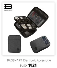 Bagsmart путешествия электронные аксессуары сумка-Органайзер для цифровых устройств, нейлоновые сумки на плечо для наушники линии передачи данных SD карты USB кабель