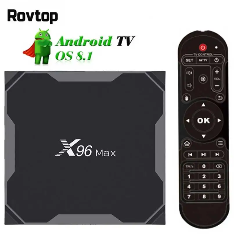 X96 Max Smart tv BOX Android 8 1 Amlogic S905X2 LPDDR4 четырехъядерный процессор 4 ГБ 32 64 Гб 2 4G и 5 ГГц Wifi BT