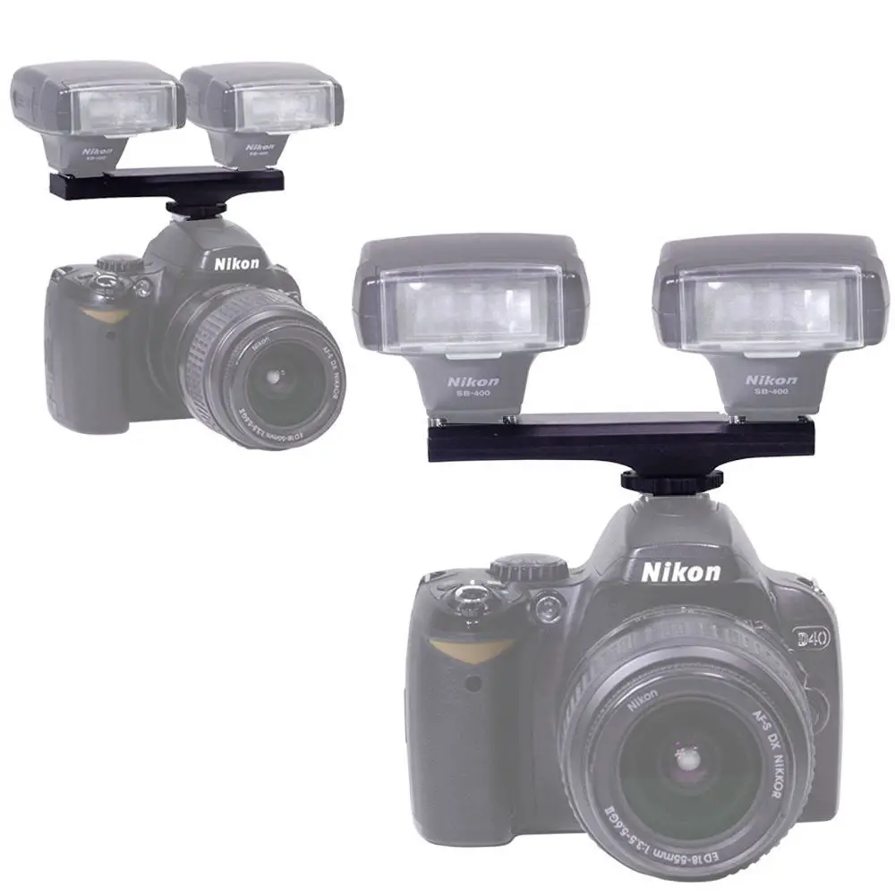 Вспышка Speedlite с двойным/2 разъемами для Nikon D7500 D7200 D5600 D850 D750 D5 лампа сплиттер