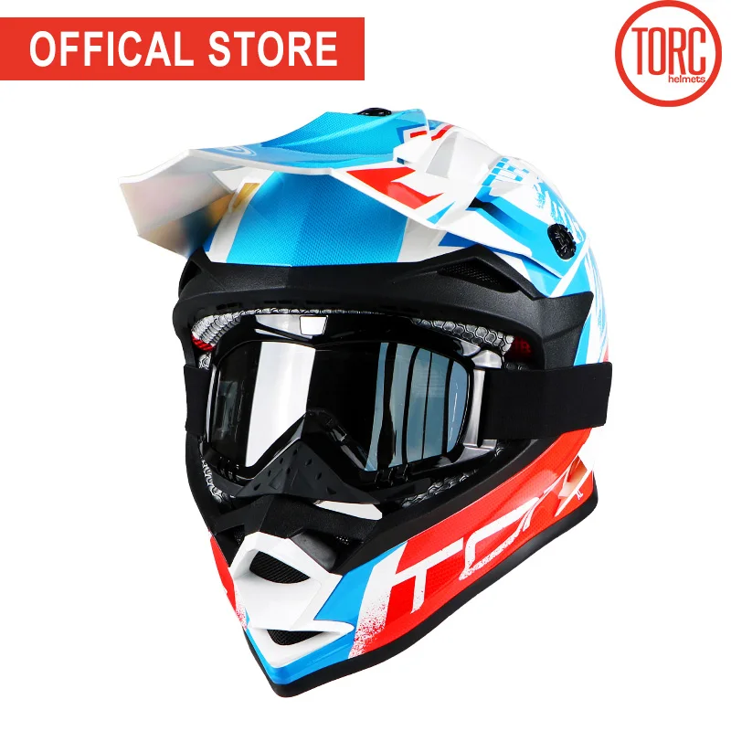 Мотоциклетный шлем TORC защитные очки для езды на мотоцикле или велосипеде по