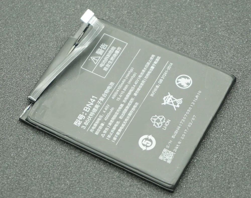 LehonS 4000 мАч/15.4Wh умная запасная батарея для мобильного телефона Xiaomi Redmi Hongmi Note 4 Note4