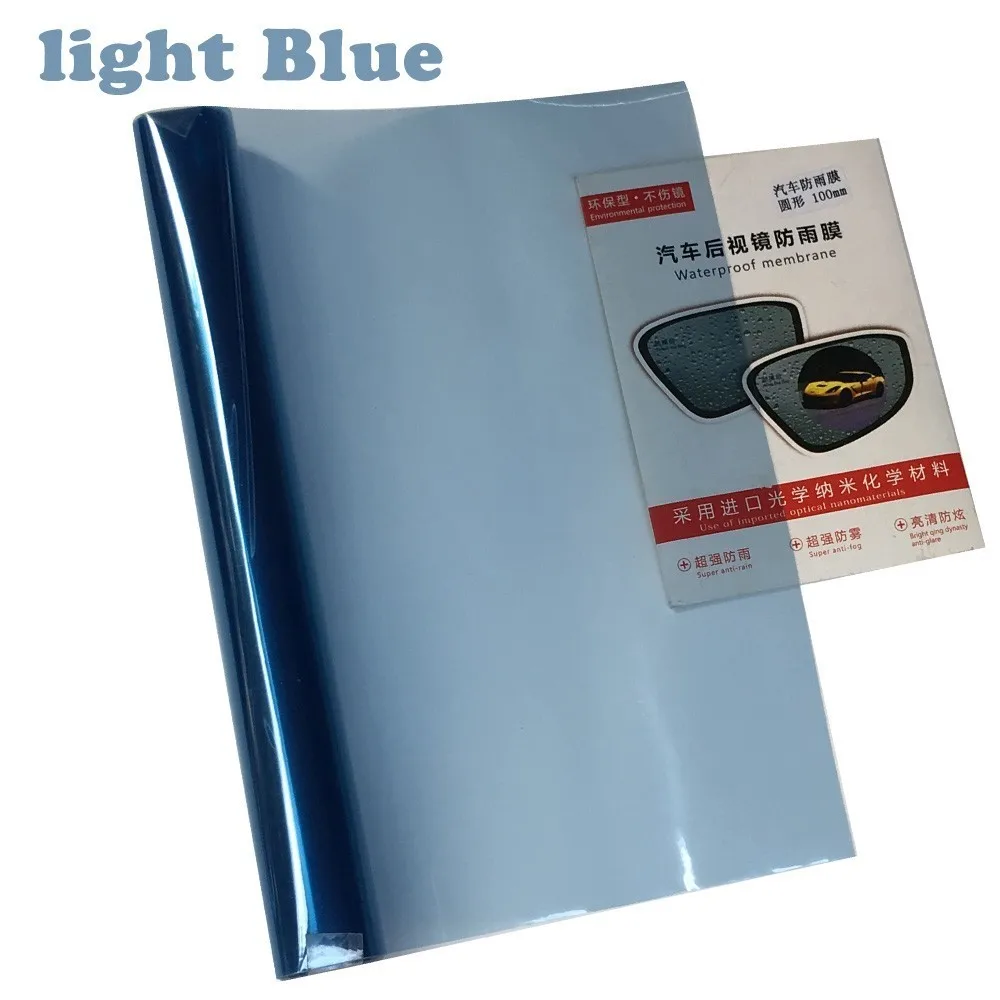 Light blue 40x150 см автомобильный головной светильник, задний светильник, дымовой противотуманный светильник, полупрозрачная тонированная пленка виниловая оберточная водостойкая Защитная лампа, наклейка, разные цвета - Название цвета: Light blue