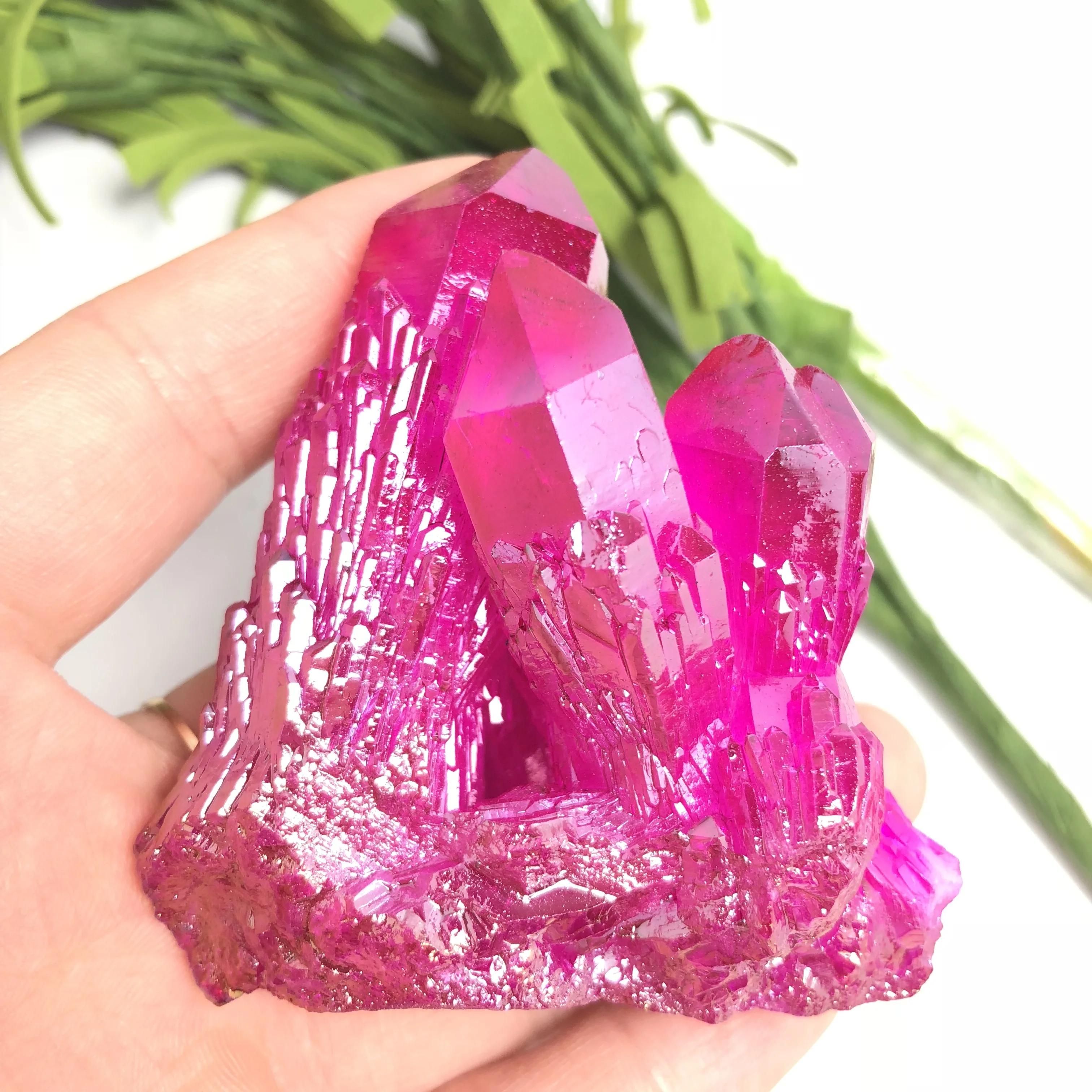 Аура кварцевый кристалл кластер Ангел натуральный Druzy Geode образцы минералов для