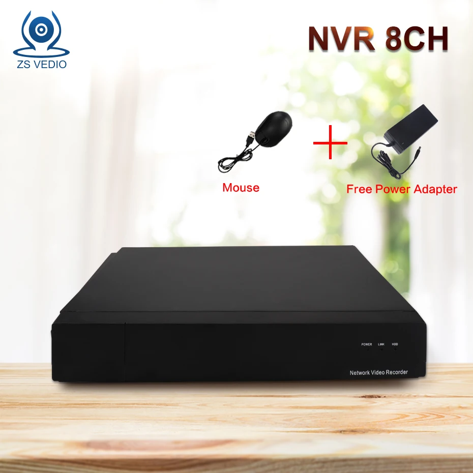 ZSVEDIO NVR 8CH 1080P ONVIF H.264 Wifi FTP сетевой видеорегистратор безопасности Поддержка CCTV IP