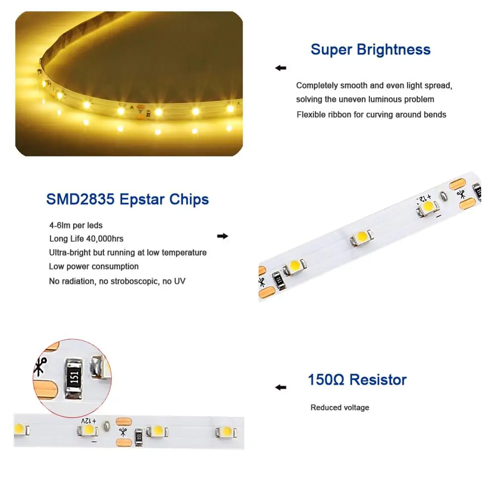 Светодиодная лента 12 в 10 м 300 светодиодный 3528 SMD Водонепроницаемая с силиконовым