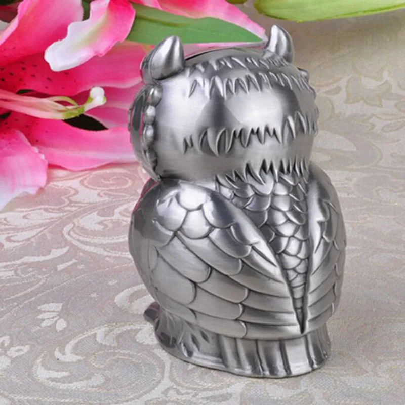 Металлическая Копилка в форме коричневой совы копилка для монет коробка денег