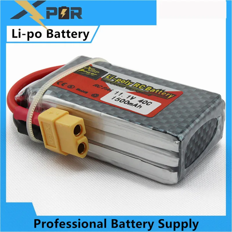 Оригинальный LiPo аккумулятор zop 11 1 В 1500 мАч 3S 40C Max 60C XT60 разъем для