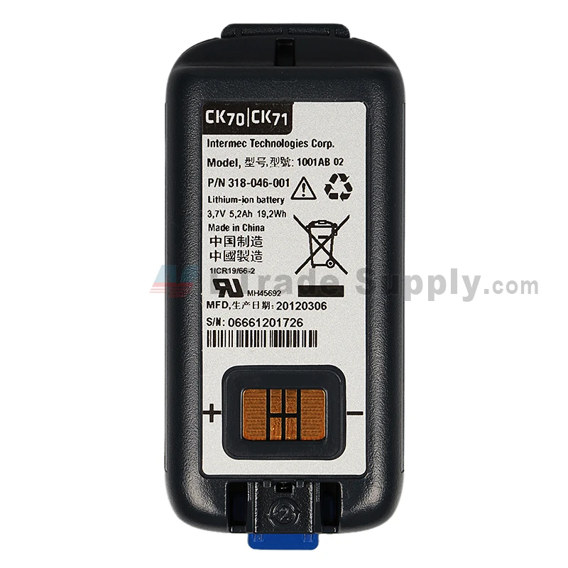 Аккумулятор Intermec высокой емкости для Intermec CK70/CK71/CK3R/CK3X(5200 мАч, 381-046-011
