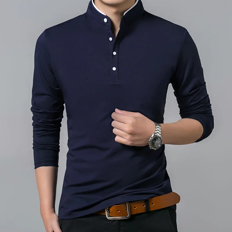

Pack of 2pcs Liseaven Men Long Sleeve T-Shirts Solid Color Cotton T Shirt 2018 Tops & Tees Men's Clothing