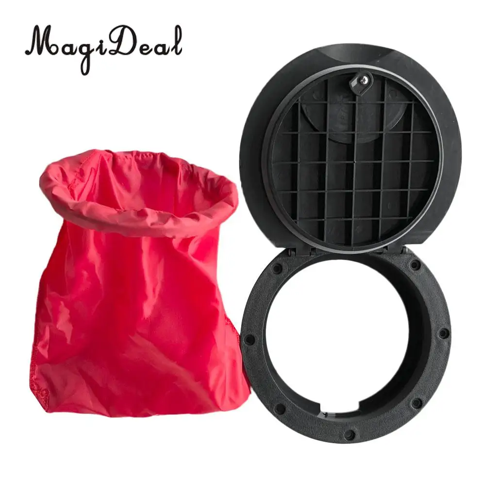 MagiDeal 20 см 8 &quotпрочный черный нейлон каяк палубная пластина крышка люка комплект