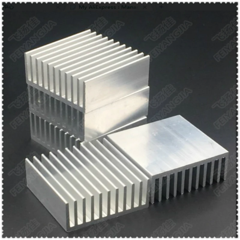 (Бесплатная доставка) 5 шт. алюминиевый теплоотвод IC Радиатор 40X40X20MM охлаждающий