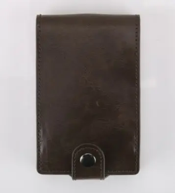 coffee Горячая Распродажа Для женщин Для мужчин RFID Бумажник с отделением для карт, стек вытащить мини каскадные бумажник ID денежных средств визитница искусственная кожа Crazy Horse кожаные кошельки - Цвет: coffee