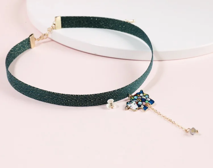 DoreenBeads, модное колье в этническом стиле, темно-зеленая веревка, милая овечья птица, подвеска, романтическое ювелирное изделие для женщин, подарок, 1 шт - Окраска металла: Sheep