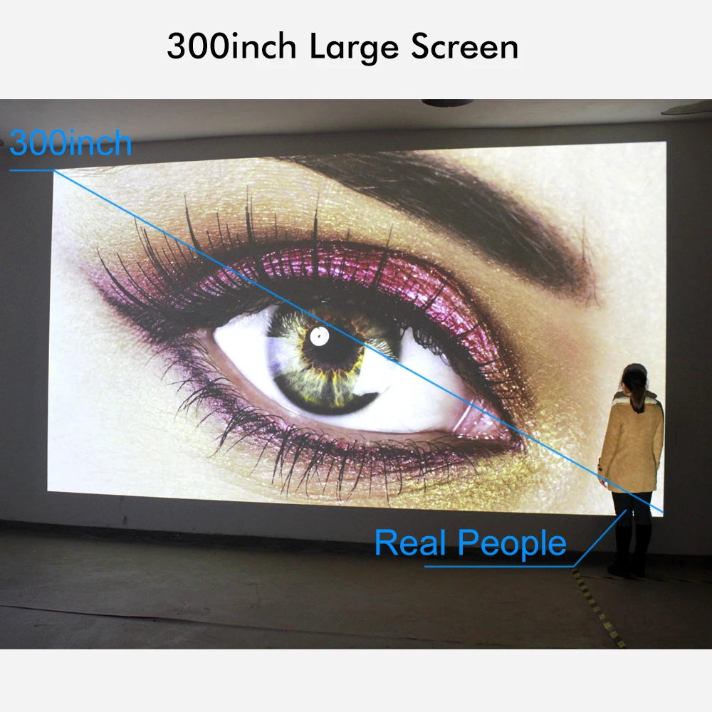 BYINTEK бренд Cloud K3 300 дюймов дневной свет 3300ANSI 3LCD видео фильм 1080P проектор Full HD для