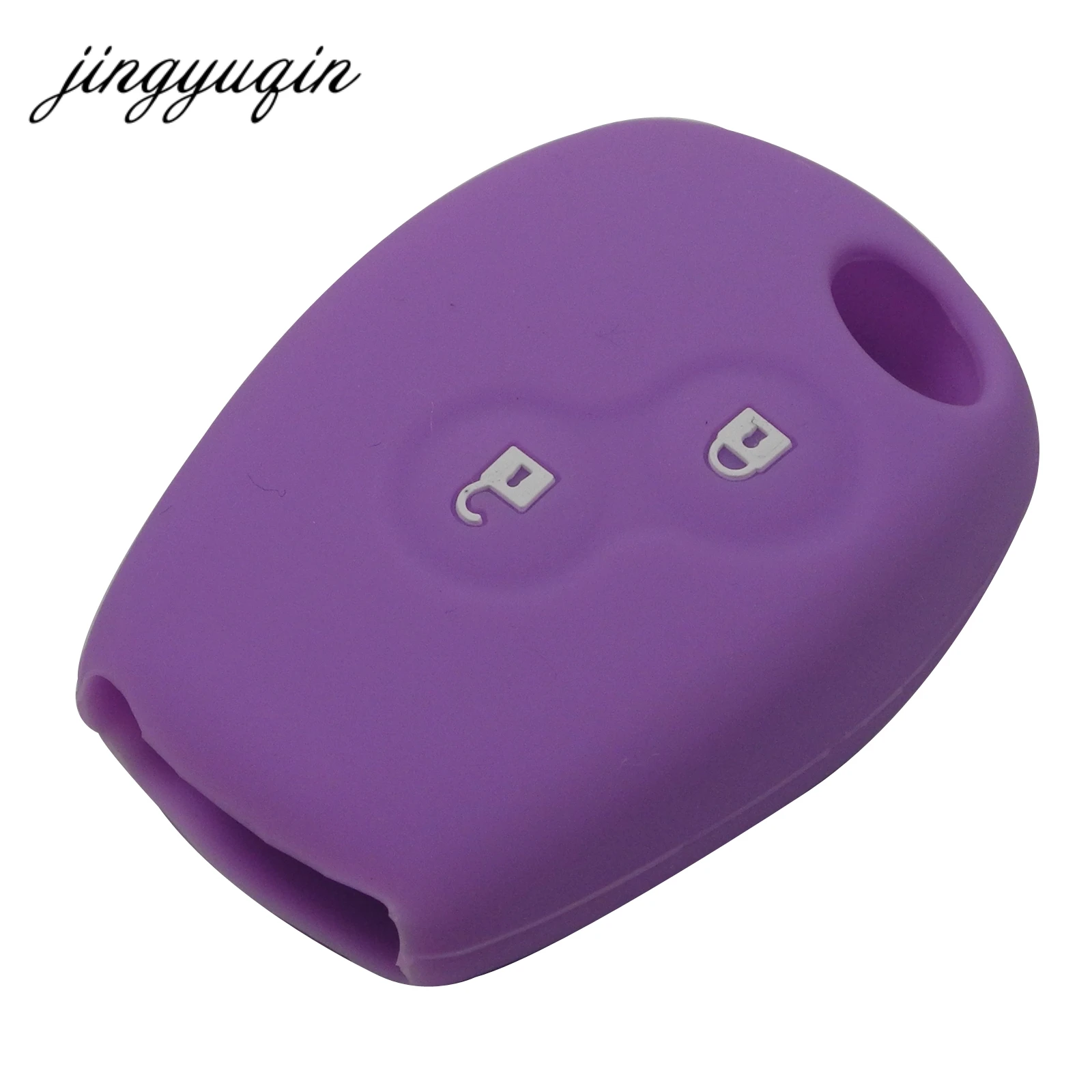 Jingyuqin 50 шт./лот силиконовый чехол для Renault 2 кнопки Clio Scenic Megane Duster Sandero Twingo Modus автомобильный чехол для дистанционного ключа