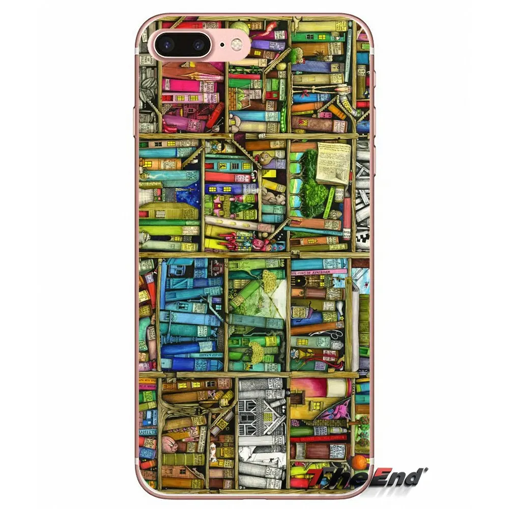 Phone Case Retro Book Shelf Bookshelf Library For HTC U11 One M7 M8 A9 M9 M10 E9 Desire 630 530 626 628 816 820 Motorola G G2 G3 | Мобильные