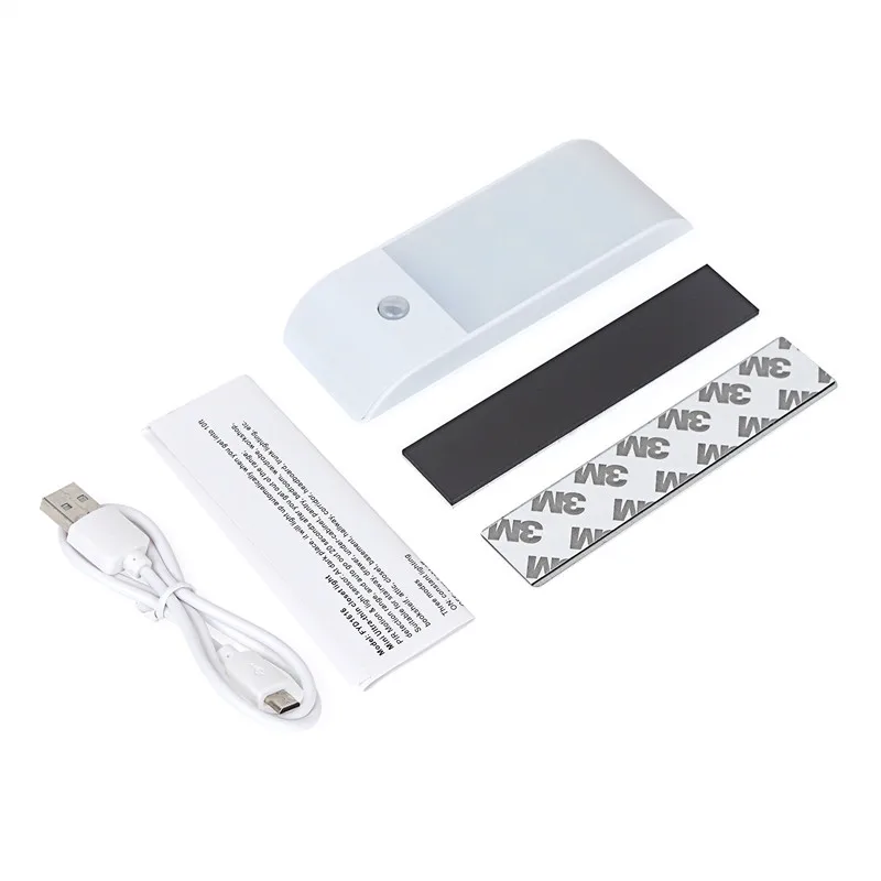 USB Rechargeable PIR Motion Sensor Night Light Wireless 12 LED Under Cabinet Closet Wardrobe Lamp W/Magnetic Auto/ON/OFF | Освещение
