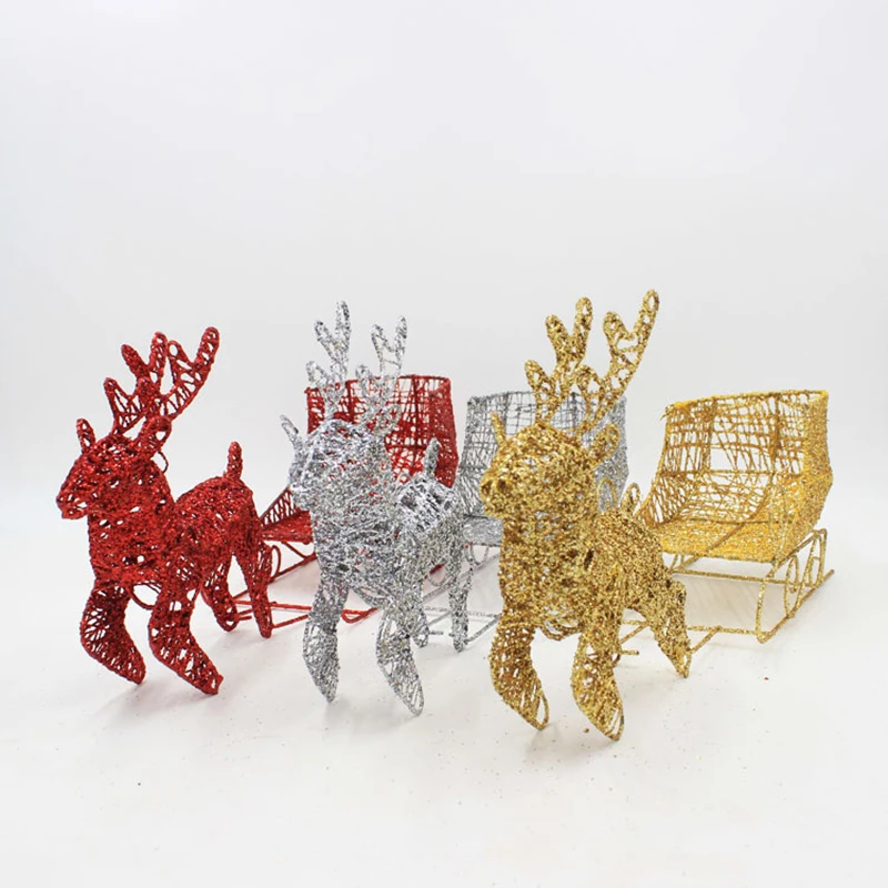 2020 Железный художественный Рождественский олень с лыжным Бобом предметы мебели