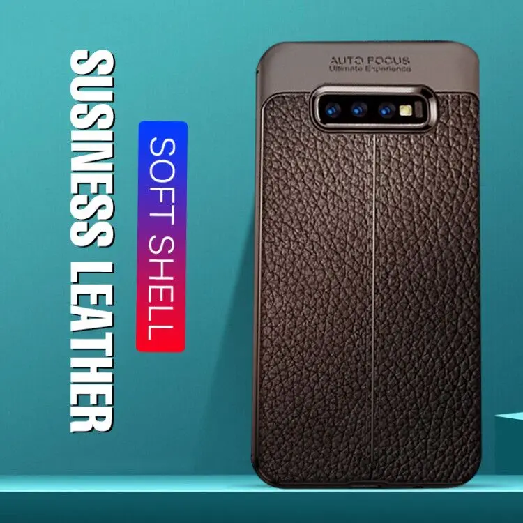 Роскошный кожаный бампер чехол на samsung Galaxy S10 S9 S8 плюс силиконовый для телефона Note
