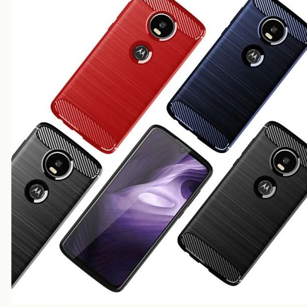 Carbon Fiber Cover For Motorola Moto Z4 Play Case Rubber Silicone Phone Cases Back | Мобильные телефоны и аксессуары