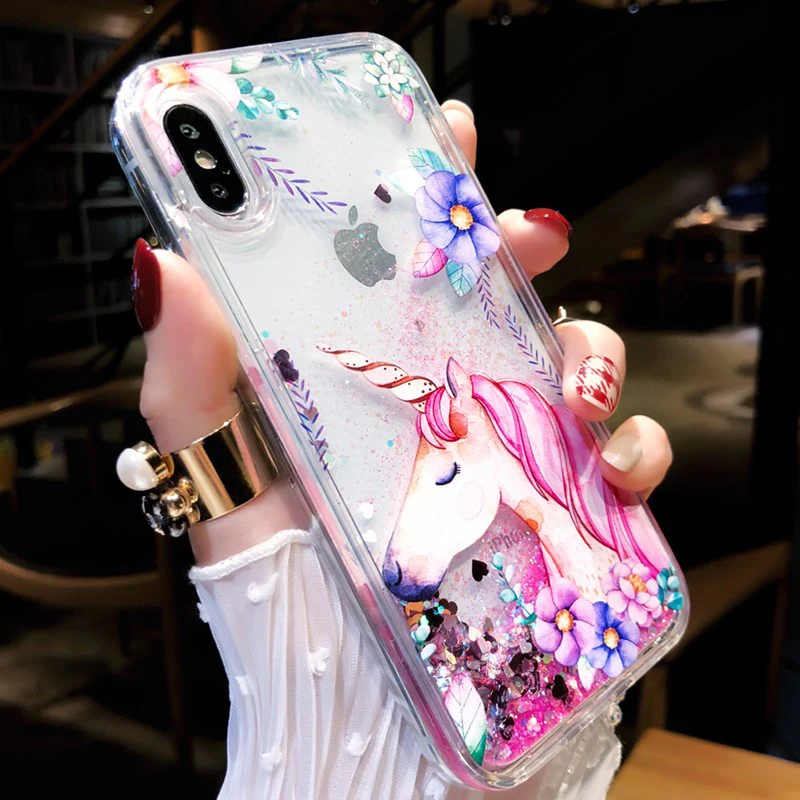 Жидкий чехол для samsung Galaxy S5 S6 S7 Edge S8 S9 Plus C5 C7 Note 9 Мягкий силиконовый с рисунком