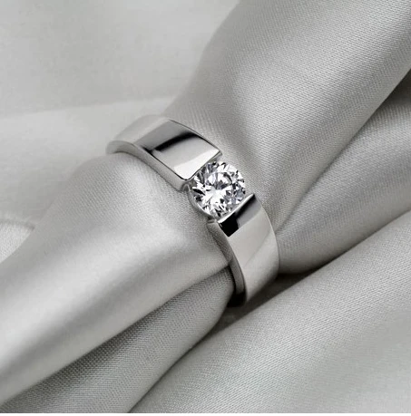 Античная 0.6Ct самолет Пасьянс круглой огранки синтетические бриллианты мужское