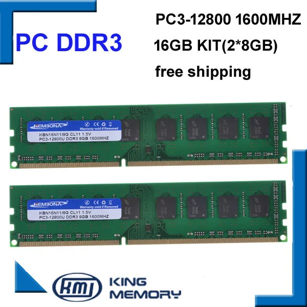 Оперативная память KEMBONA для настольных ПК 16 ГБ 1600 МГц ГБ|ddr3 16gb 1600mhz|ddr3 16gbdesktop ddr3 |