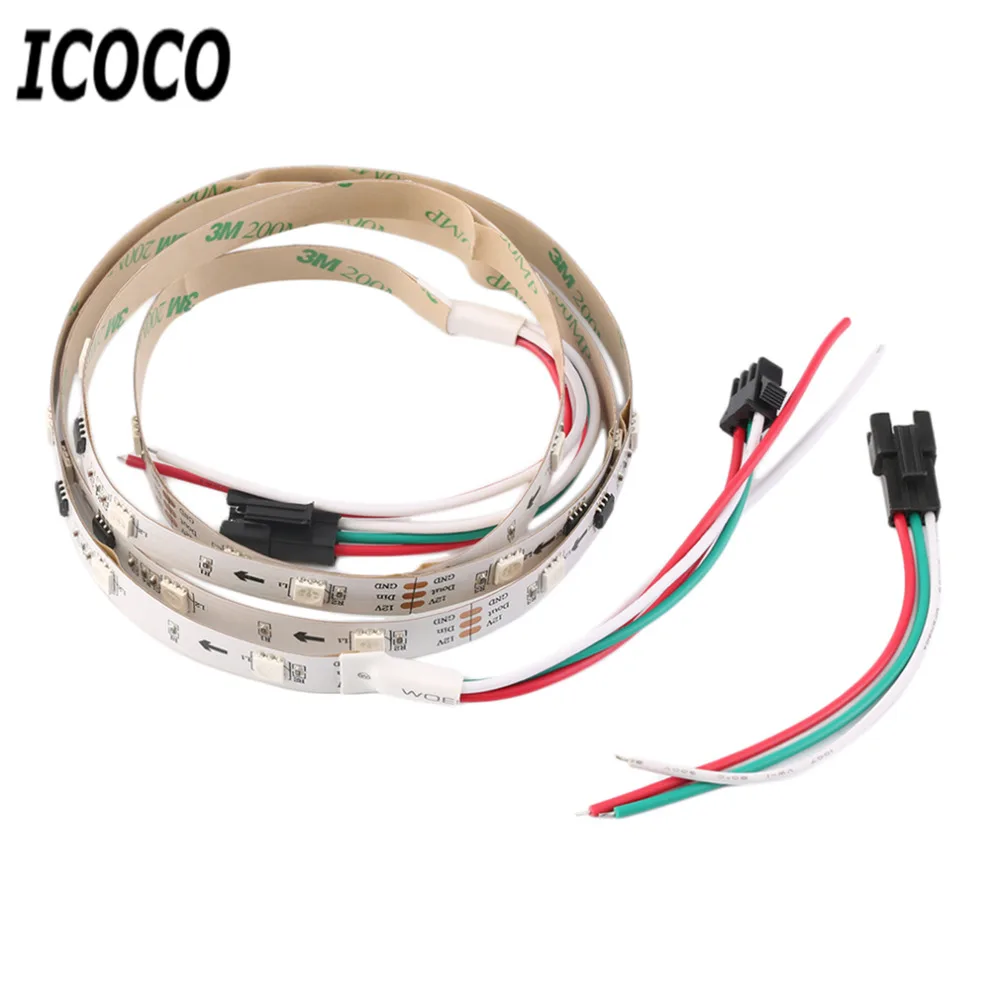 ICOCO 2017 новейшая белая/черная WS2811 RGB светодиодная полоса света Адресуемая цифровая