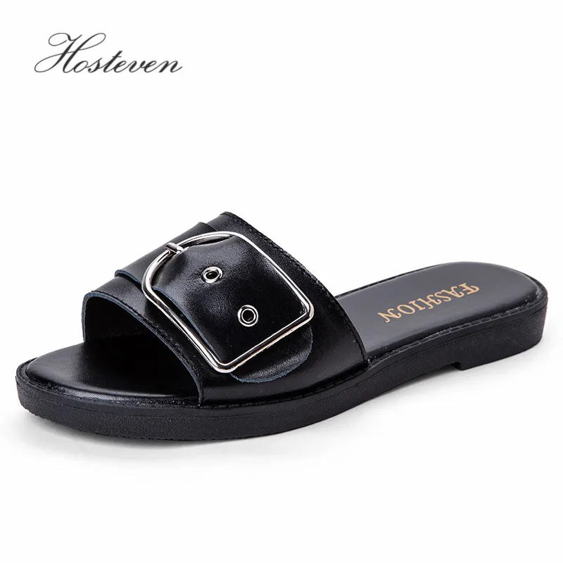 Hosteven Women Slippers Flats Casual Female Sweet Fashion Summer Shoes Comfortable Ladies Woman Soild | Обувь