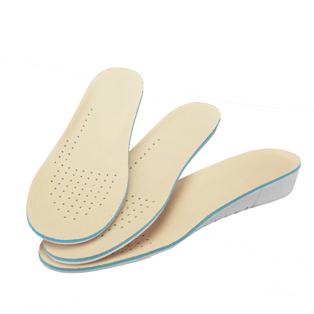 EXPfoot Premium Unisex Genuine Leather Height Increase Elevator Shoes Insoles Invisible Heel Shoe Lift Increased Memory Cushion