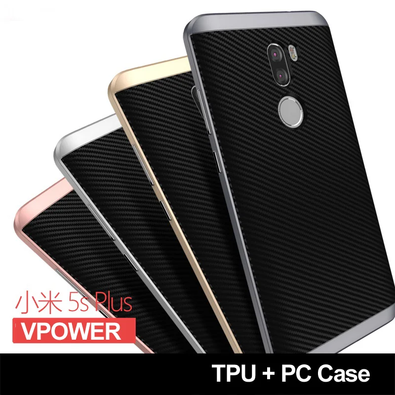 Чехол Vpower для Xiaomi mi5s mi 5s plus роскошная гибридная рамка из поликарбоната + мягкие