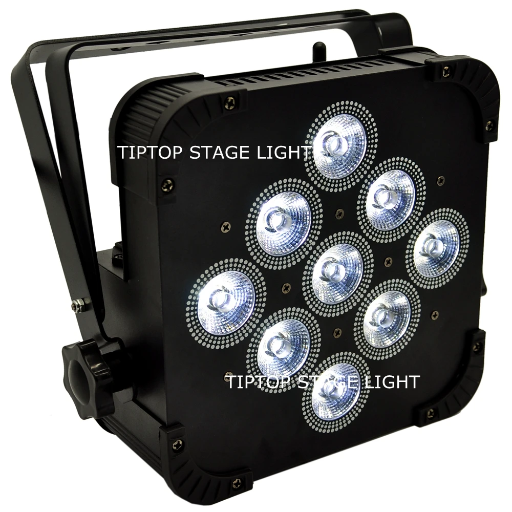 10xlot беспроводной DMX Led плоский Par свет 9х15вт RGBWA 5в1 смешивание цветов не